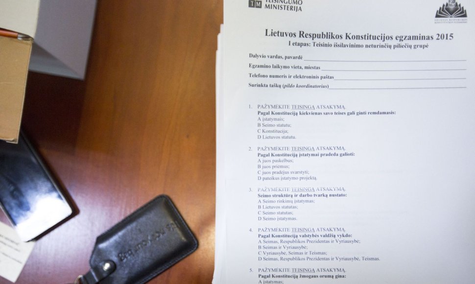 Lietuvoje devintą kartą laikomas Konstitucijos egzaminas