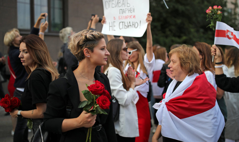 Moterų protestas Baltarusijoje