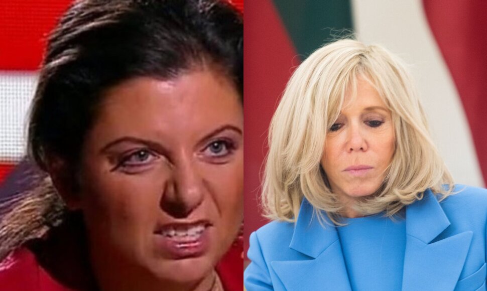 Margarita Simonian ir Brigitte Macron