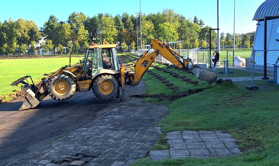 Pradėta Kretingos stadiono rekonstrukcija