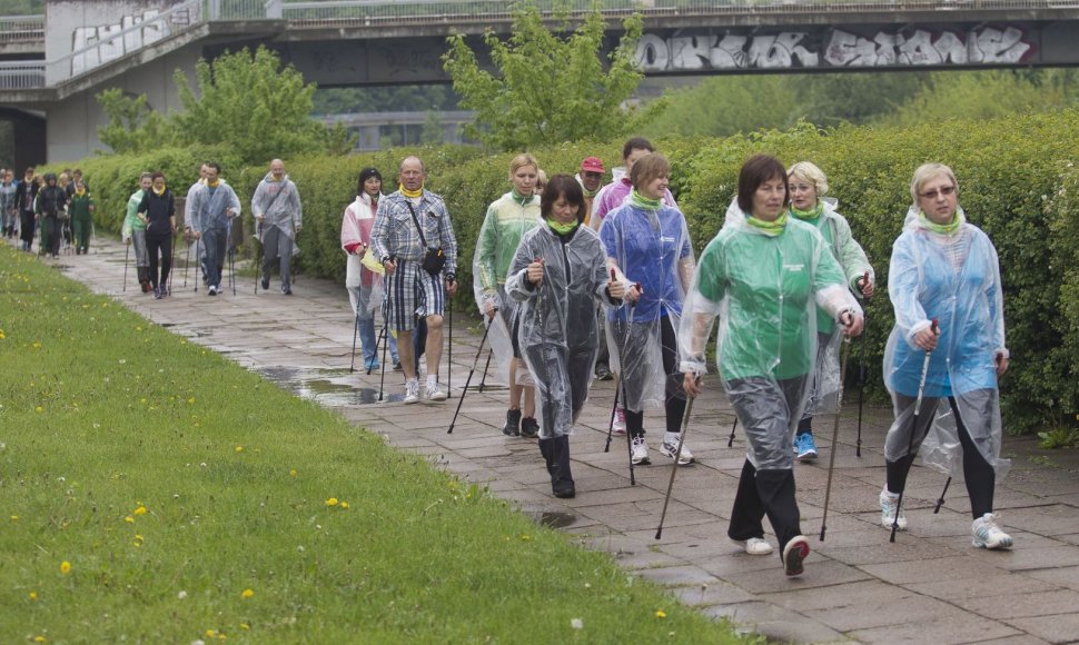 Šiaurietiškojo ėjimo žygio dalyviai