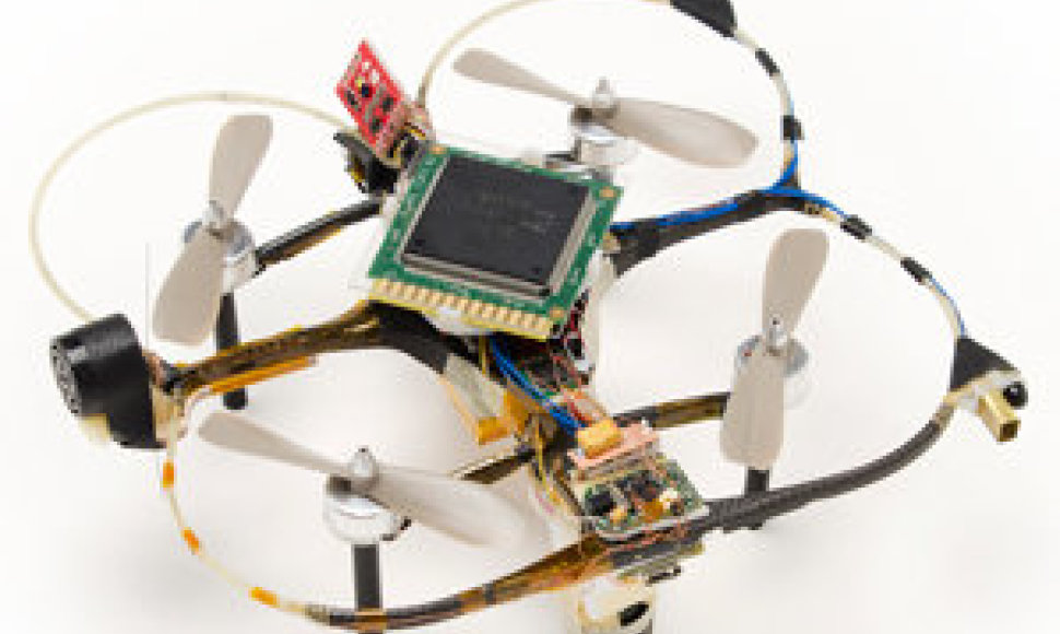 Dronas su specialiu lustu gali mokytis skrisdamas