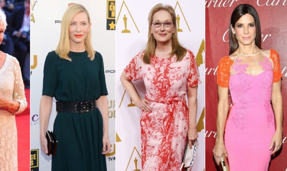 Amy Adams, Judi Dench, Cate Blanchett, Meryl Streep ir Sandra Bullock