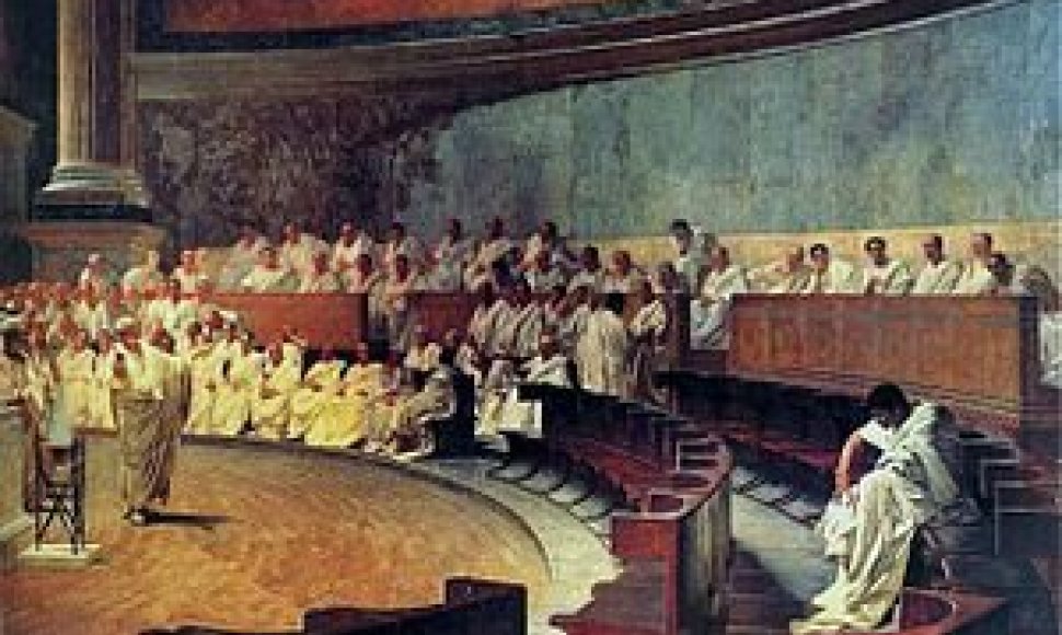 C.Maccario freska Ciceronas smerkia Katiliną