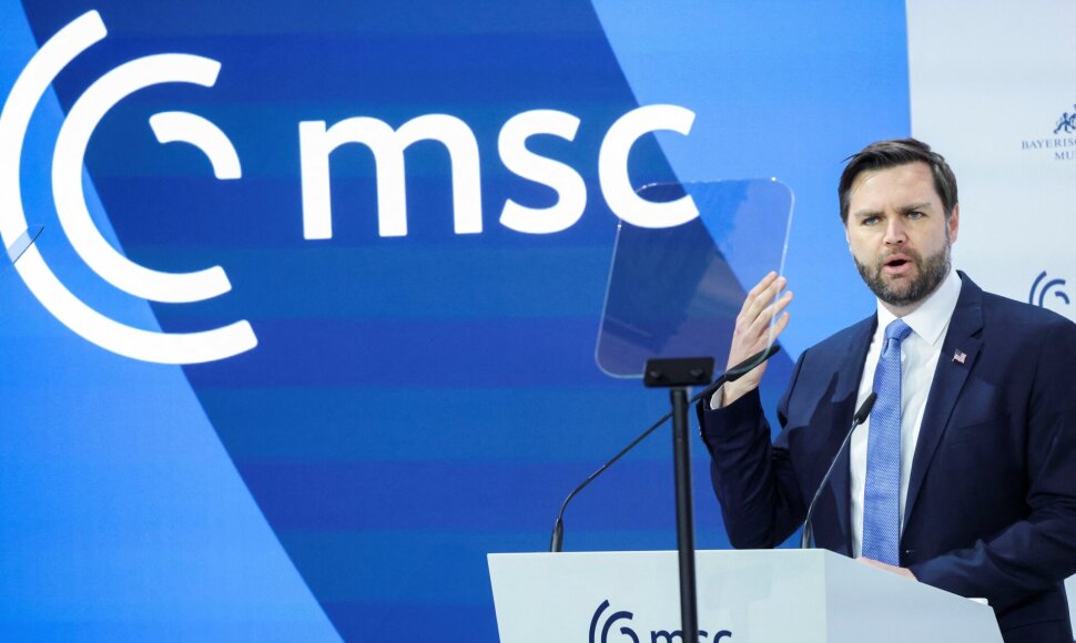 JAV viceprezidentas J. D. Vance'as / Wolfgang Rattay / REUTERS