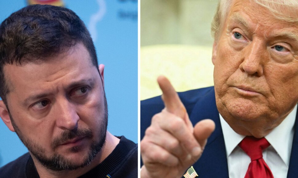 Volodymyras Zelenskis ir Donaldas Trumpas
