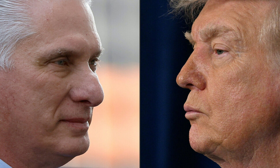 Miguelis Diazas-Canelis ir Donaldas Trumpas / MAXIM SHEMETOV JIM WATSON / AFP
