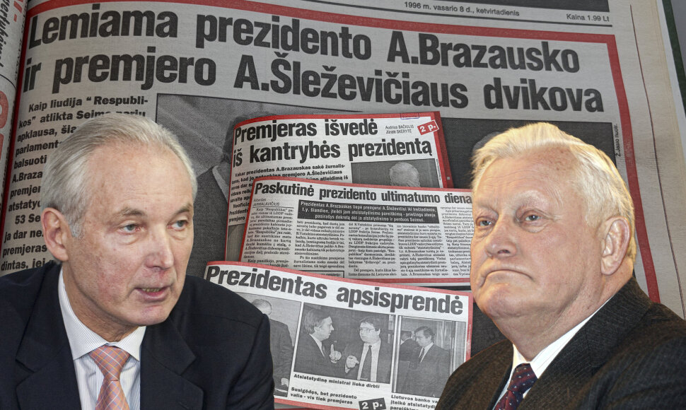 Adolfas &Scaron;leževičius ir Algirdas Brazauskas