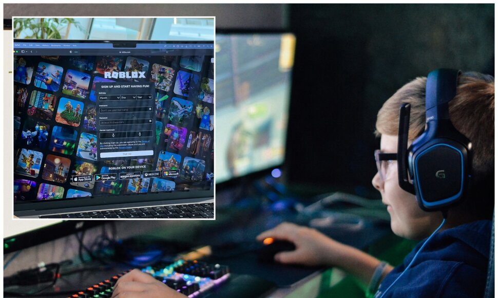 Vaikas žaidžia &bdquo;Roblox&ldquo; (asociatyvinė nuotr.)