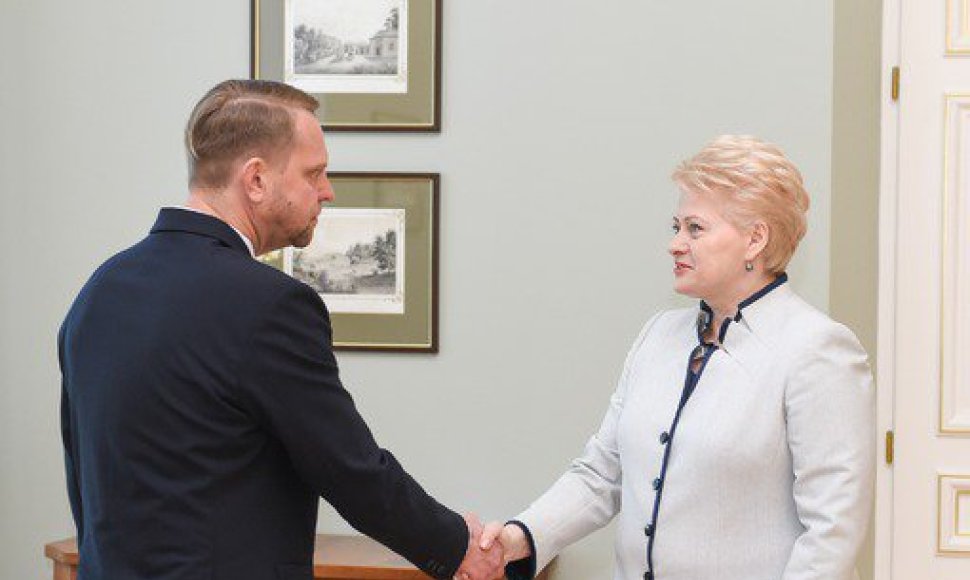 Nerijus Meilutis ir Dalia Grybauskaitė 