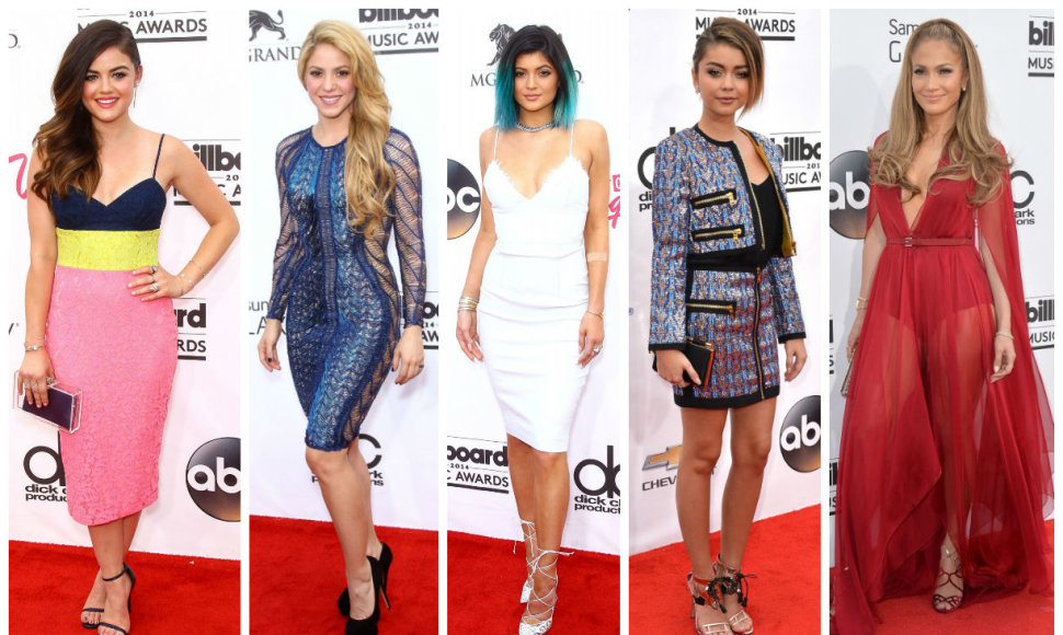 „Billboard“ apdovanojimų viešnios: Lucy Hale, Shakira, Kylie Jenner, Sarah Hyland ir Jennifer Lopez