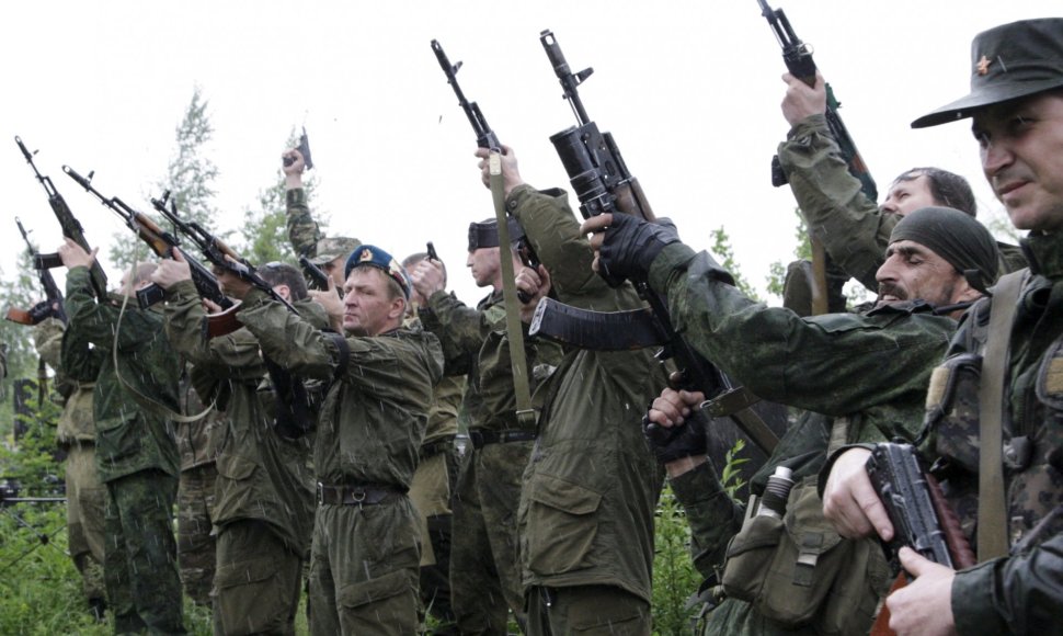 Rusijos remiami Luhansko separatistų kovotojai