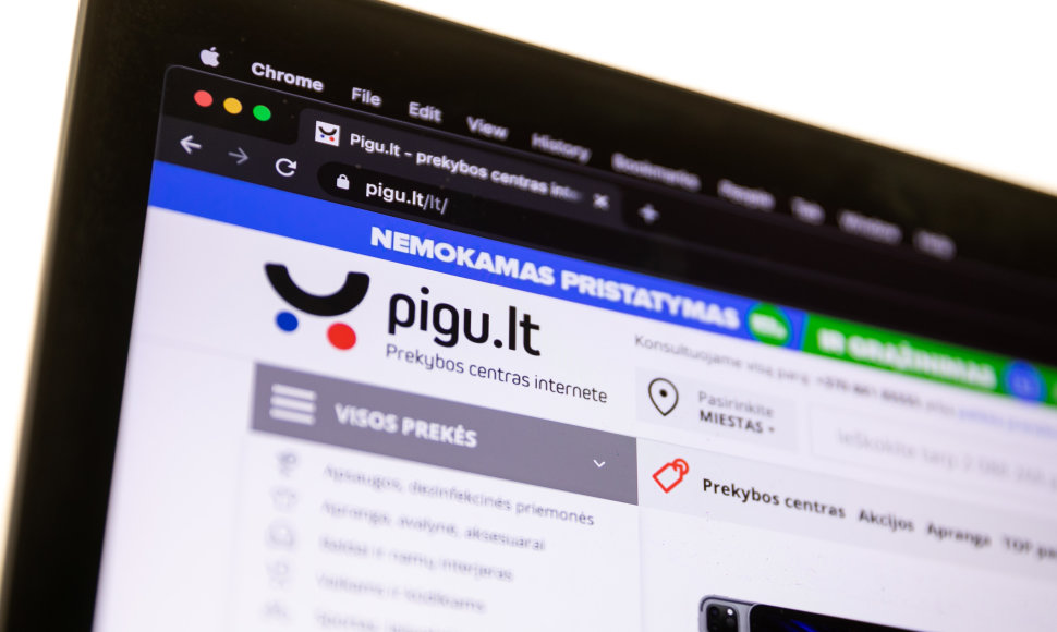 Pigu.lt internetinis puslapis