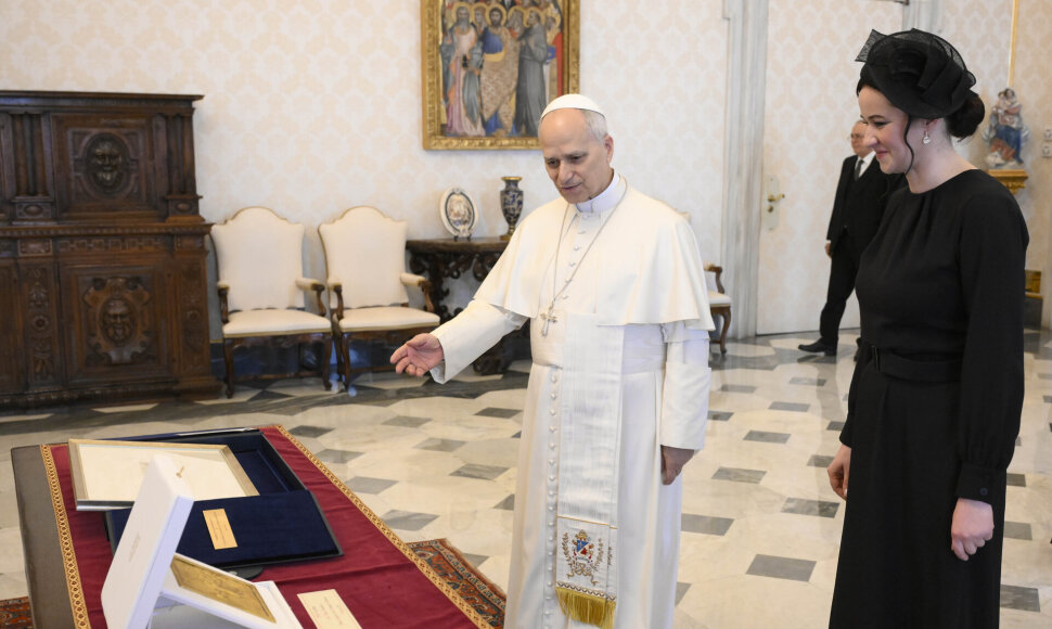 Premjerės Ingos Ruginienės audiencija pas popiežių Leoną XIV