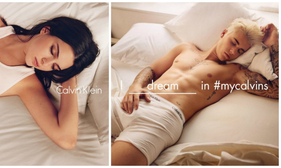 Kendall Jenner ir Justinas Bieberis „Calvin Klein“ reklamoje