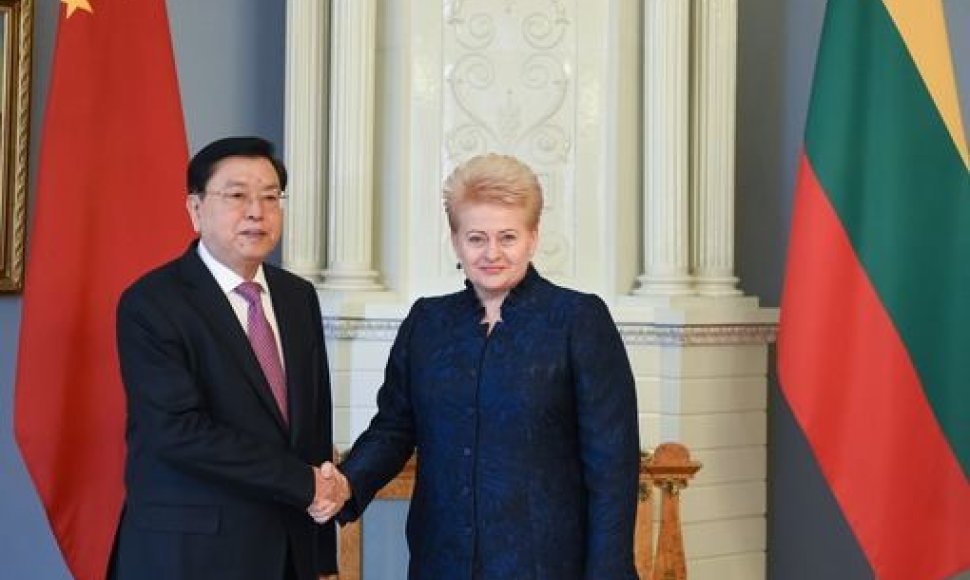 Lietuvos Respublikos Prezidentė Dalia Grybauskaitė susitiko su Kinijos Parlamento pirmininku Zhangu Dejiangu