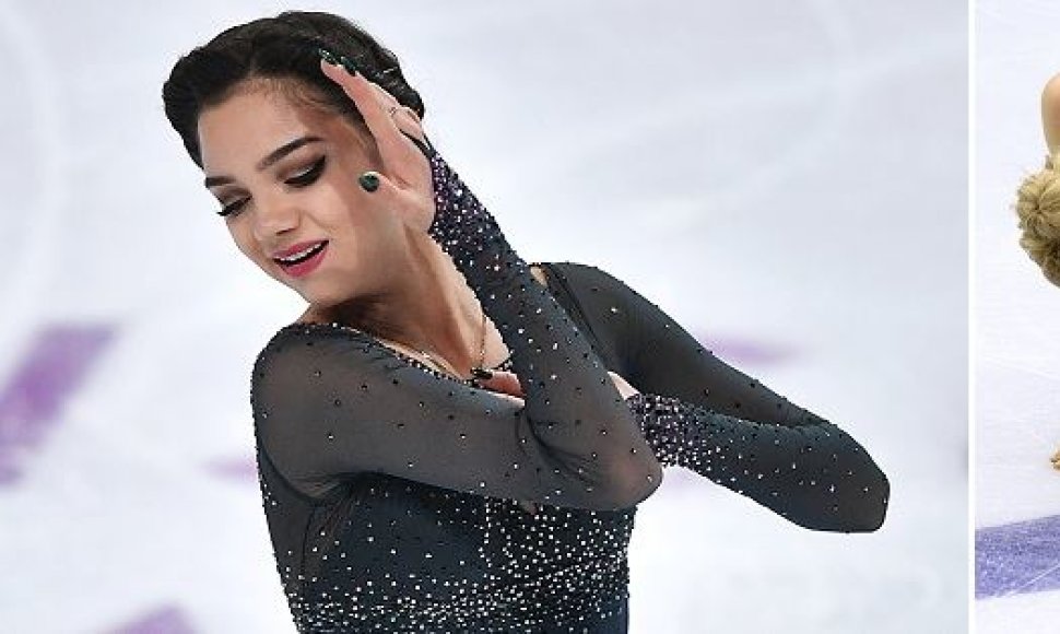 Rusijos dailiojo čiuožimo atstovės J.Medvedeva, J.Radionova ir A.Pogorilaja