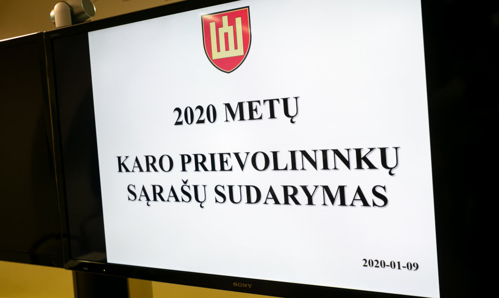 2020 m. Karo prievolininkų sąrašų sudarymas