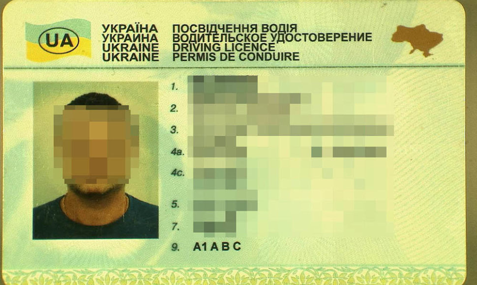 Lenkas naudojosi, įtariama, suklastotu ukrainietišku dokumentu.
