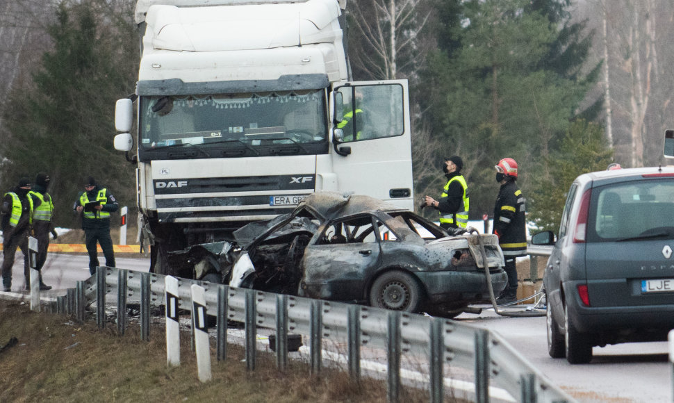 Avarija kelyje Prienai–Aukštadvaris