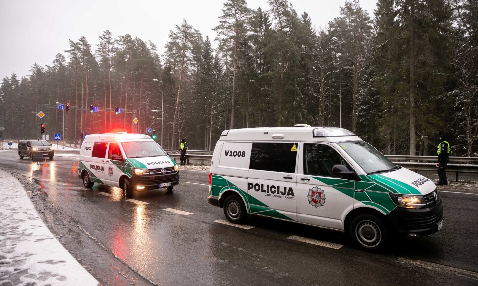 Policijos kontrolės postas Nemenčinės plente
