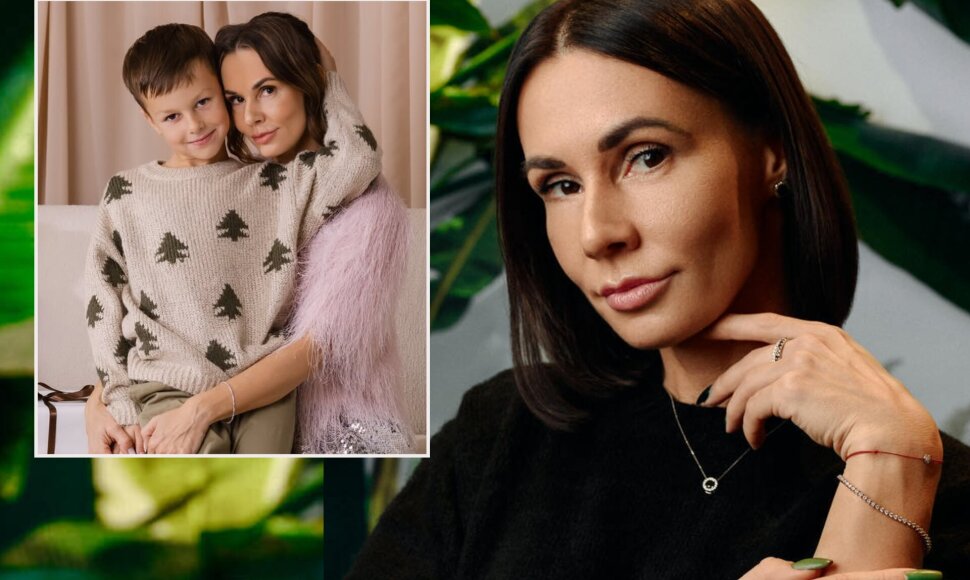 Veronika Montvydienė su sūnumi Kajumi