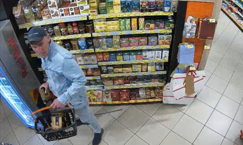 Vagystės iš parduotuvės tyrime ieškomas vyras