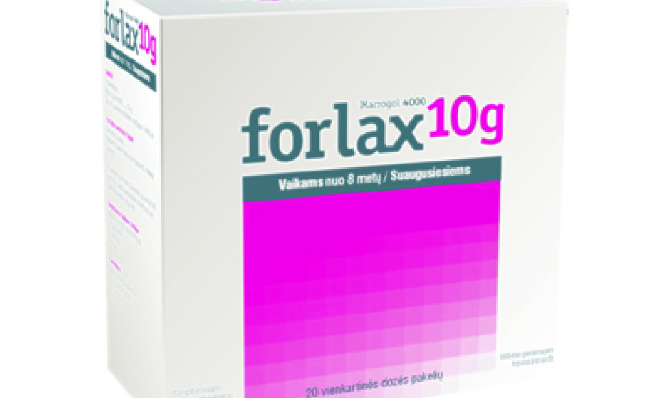 Vidurius laisvinantis vaistas „Forlax“ padidina vandens kiekį išmatose ir padeda išspręsti su vidurių užkietėjimu susijusias problemas.