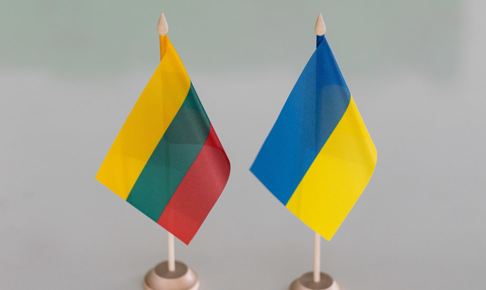 Lietuvos ir Ukrainos vėliavos