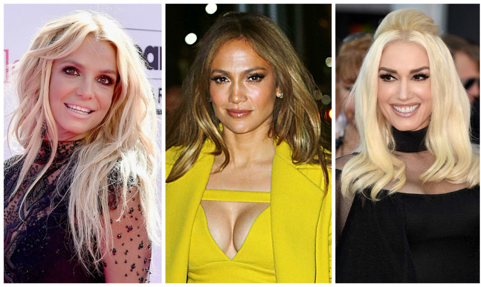 Britney Spears, Jennifer Lopez, Gwen Stefani ir Selena Gomez