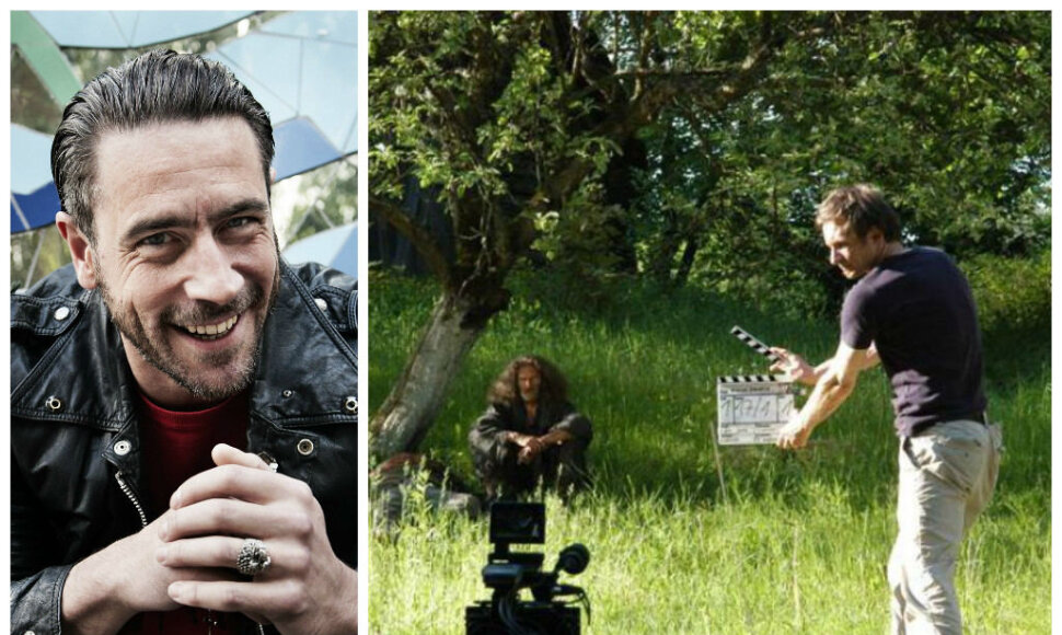 Ola Rapace ir kadras i&scaron; filmavimo aik&scaron;telės