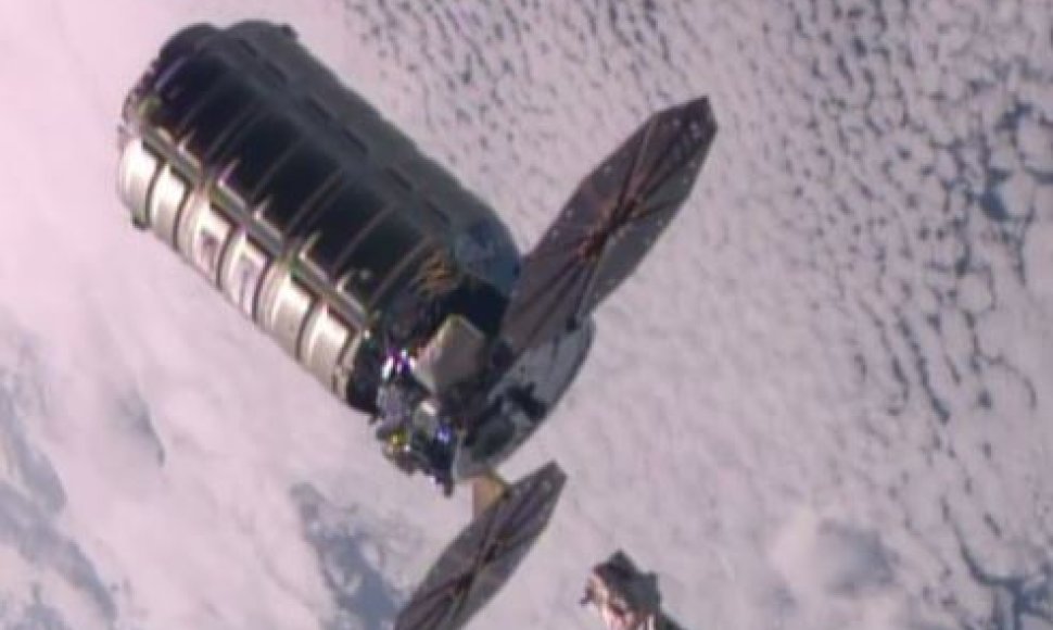„Cygnus“ kapsulės atsiskyrimas nuo Tarptautinės kosminės stoties