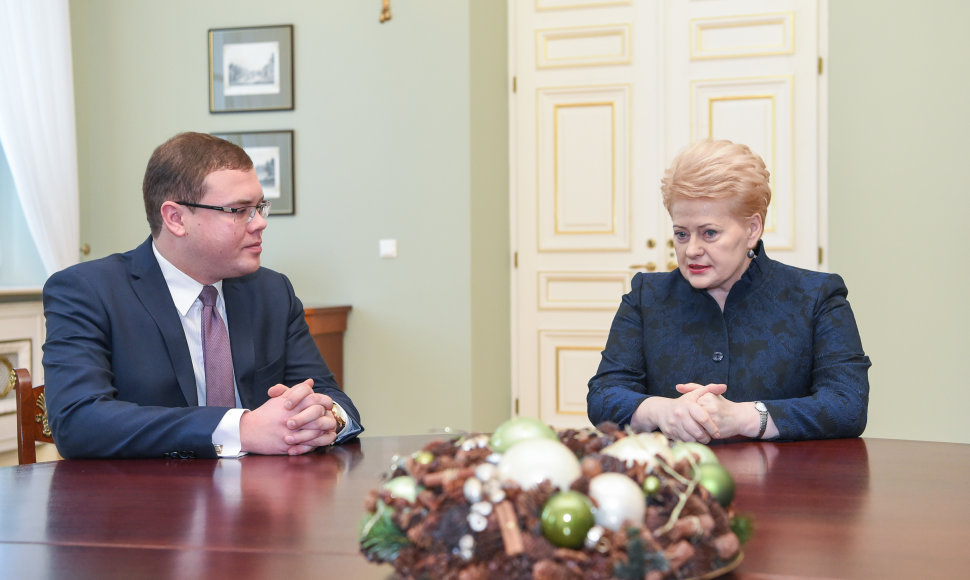 Dalia Grybauskaitė susitiko su kandidatu į teisingumo ministrus Juliumi Pagojumi