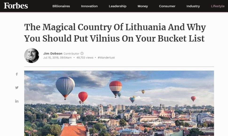 „Forbes“ publikacija apie Lietuvą