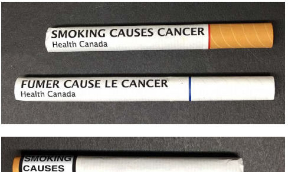 Kanadoje siūloma taip žymėti kiekvieną cigaretę