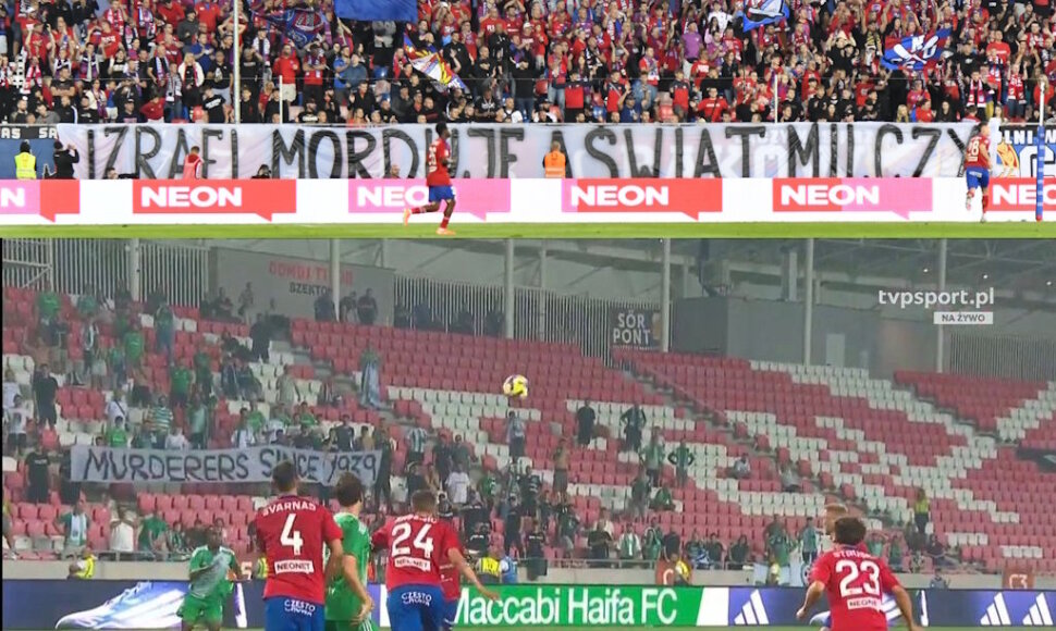 Čenstakavos &bdquo;Rakow&ldquo; ir Haifos &bdquo;Maccabi&ldquo; aistruolių plakatai