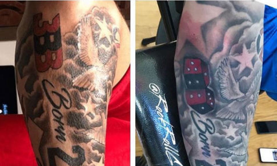 Lonzo Ballas paslėpė „Big Baller Brand“ tatuiruotę