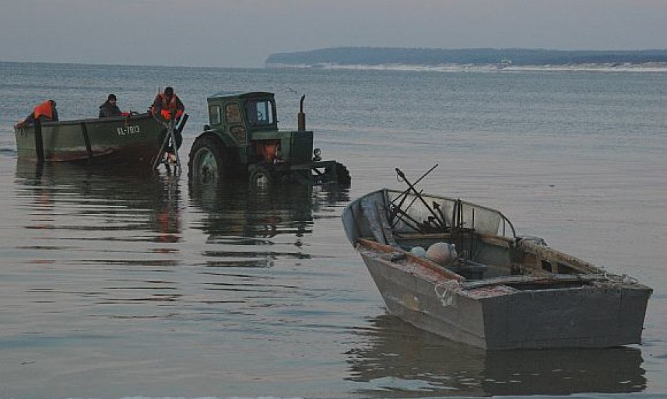 Žiema Baltijos pajūryje: žvejai Melnragėje
