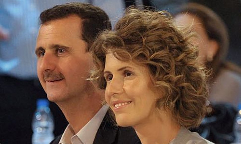 Basharas al Assadas su žmona Asma