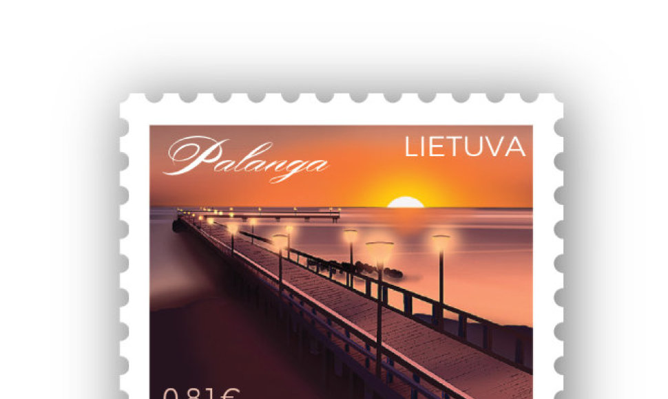 Išleistas naujas pašto ženklas su Palangos tilto vaizdu
