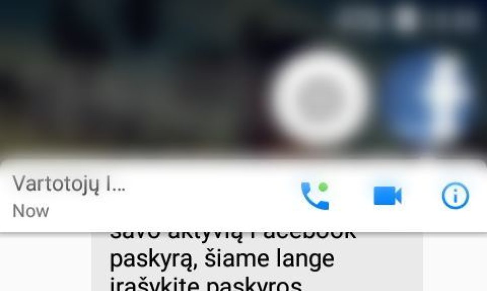 Melaginga „Facebook“ plintanti žinutė