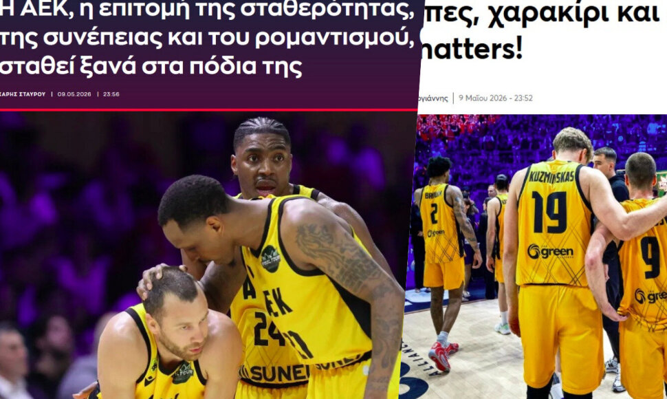Graikijos spauda daug ir įdomiai rašė apie AEK ir „Ryto“ finalą.