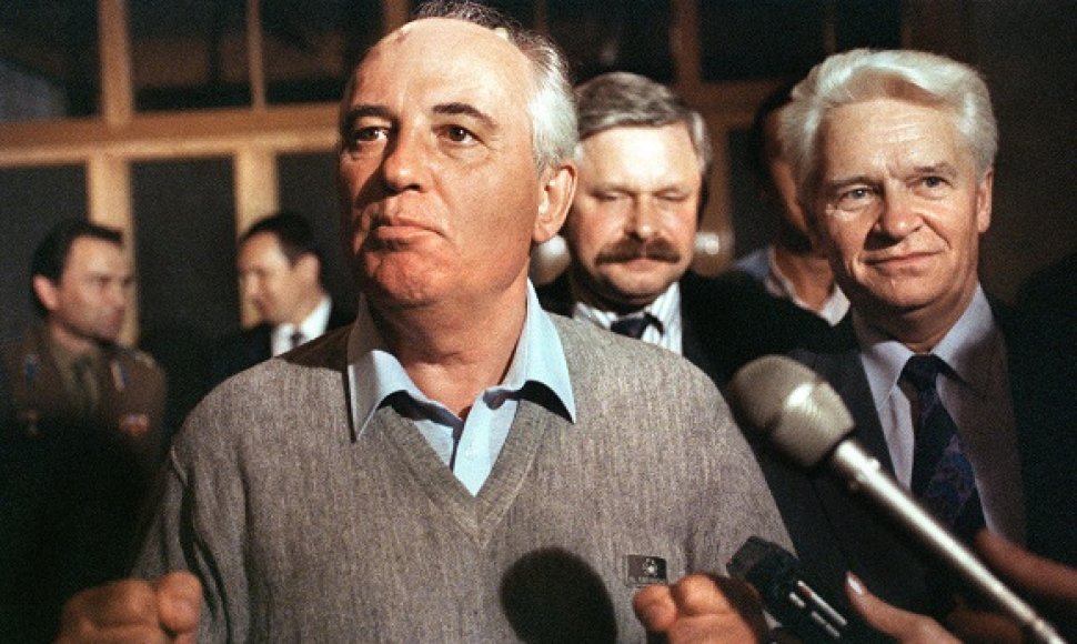 Sovietų Sąjungos lyderio Michailo Gorbačiovo pirmasis interviu žiniasklaidai po nepavykusio perversmo Maskvoje