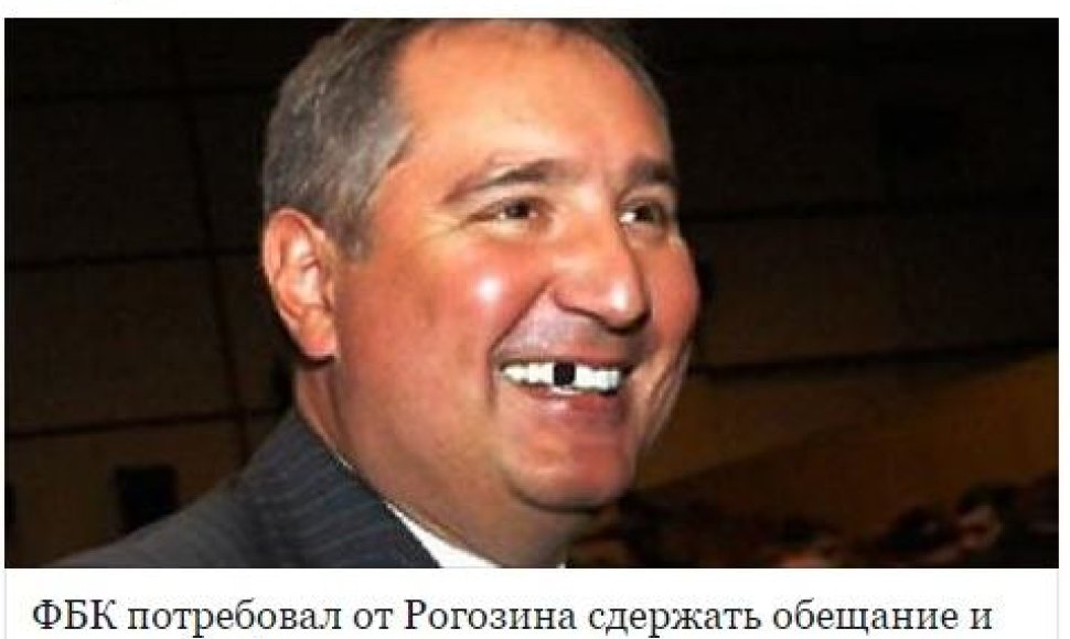 Dmitrijaus Rogozino šaržas, klaidžiojantis „Twitter“