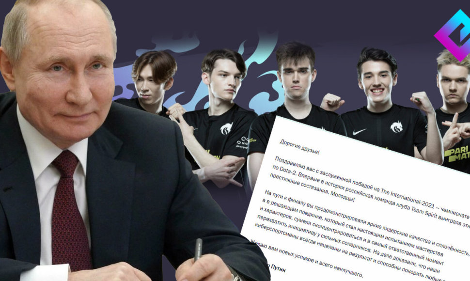 Rusijos prezidento sveikinimas „Team Spirit“ su pergale „Dota 2“ čempionate