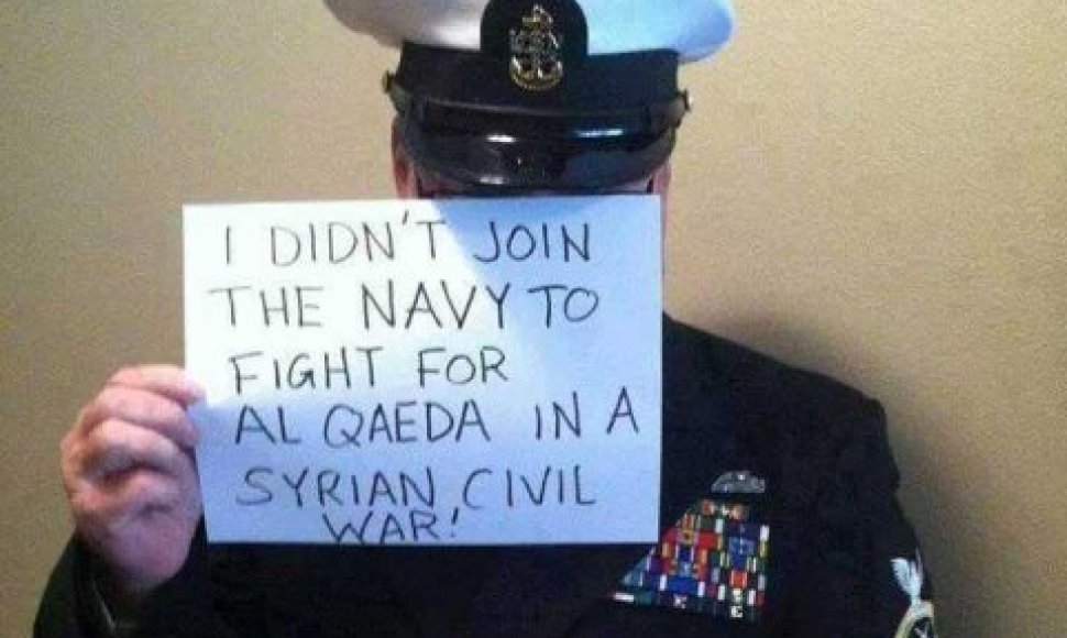 Protestas prieš JAV intervenciją Sirijoje