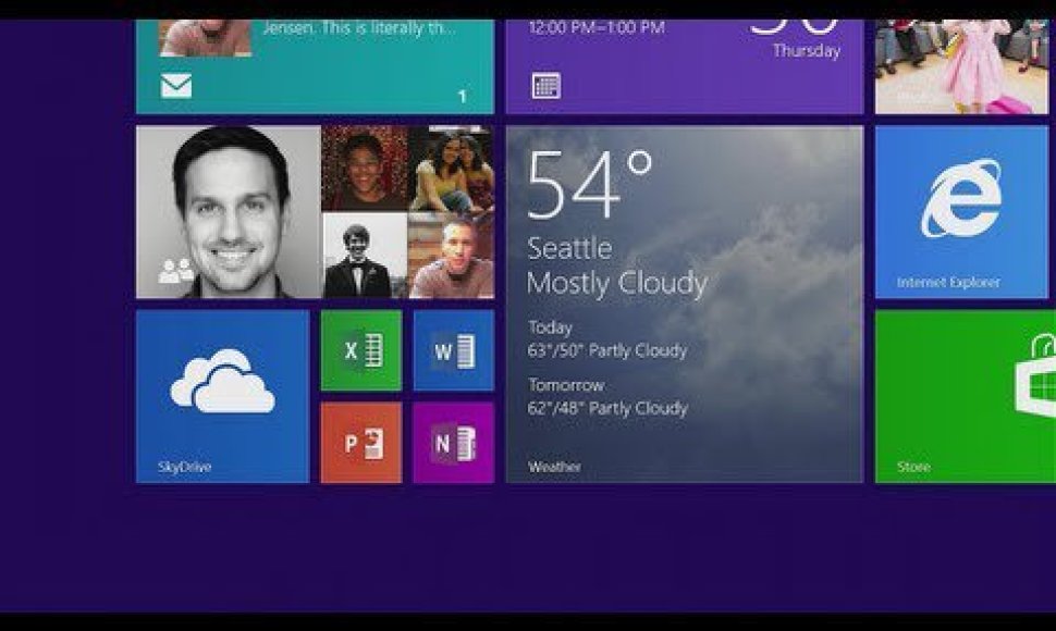VIDEO kadras: „Microsoft“ pristatė patobulintą naujosios operacinės sistemos versiją „Windows 8.1“