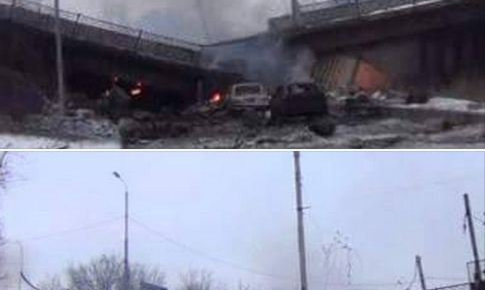 Sunaikintas kelias iš oro uosto į Donecko miesto teritoriją – susprogdintas Putilovsko tiltas.