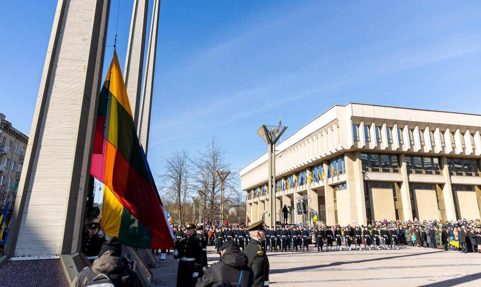 Trijų Baltijos valstybių vėliavų pakėlimo ceremonija