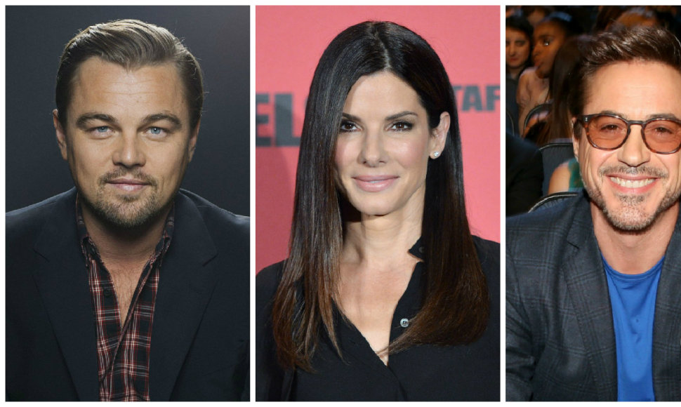 Leonardo DiCaprio, Sandra Bullock, Robertas Downey jaunesnysis ir Angelina Jolie